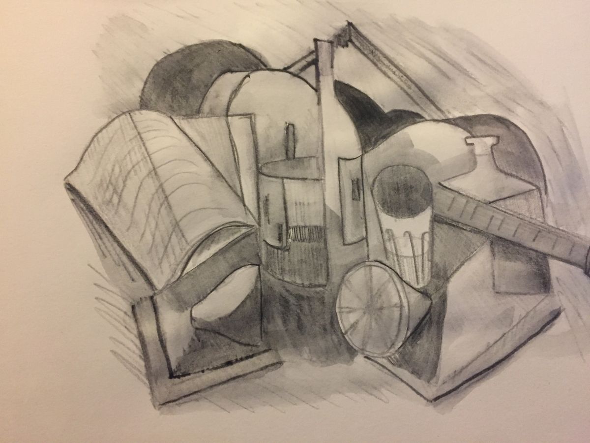 dessin cubiste