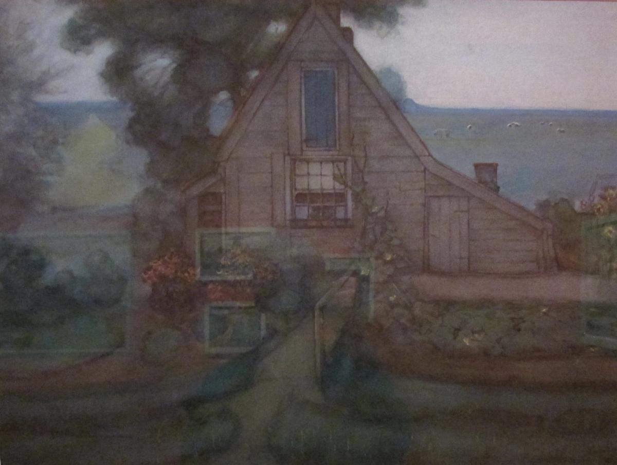 « maison. aquarelle gouache et blanc opaque sur papier. kunstmuseum den Haage ».1898-00
