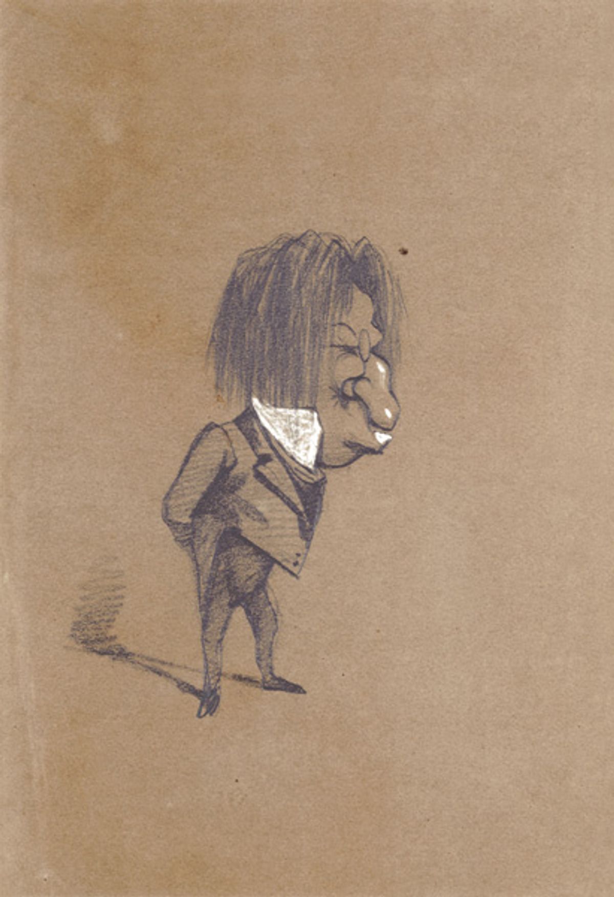 « caricature de Jules Hsson Champfleury » (1821-1889) »par Monet