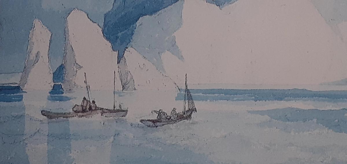 marine aquarelle sèche
