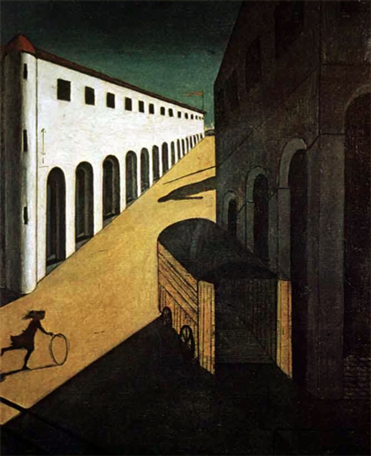 Giorgio de Chirico  « Misère et mélancolie d’une rue » de 1914 