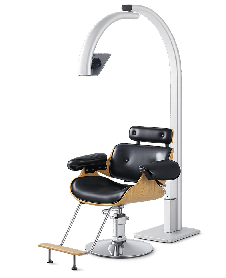 Biometric scanning chair for digital hair diagnosis
