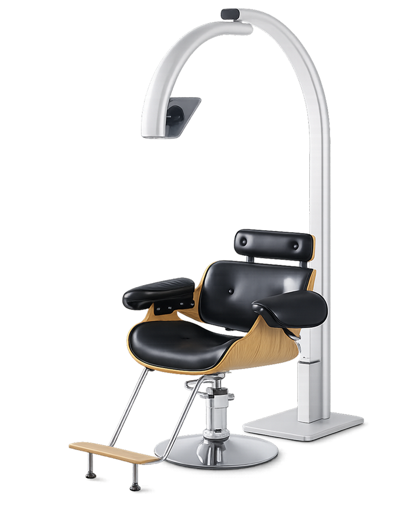Biometric scanning chair for digital hair diagnosis