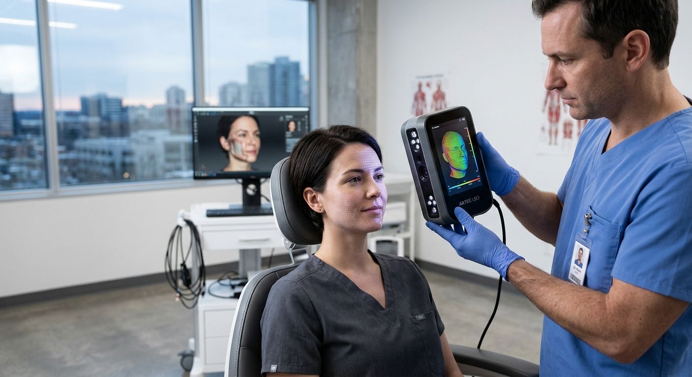 Biometric scan — ten thousand points of the scalp
