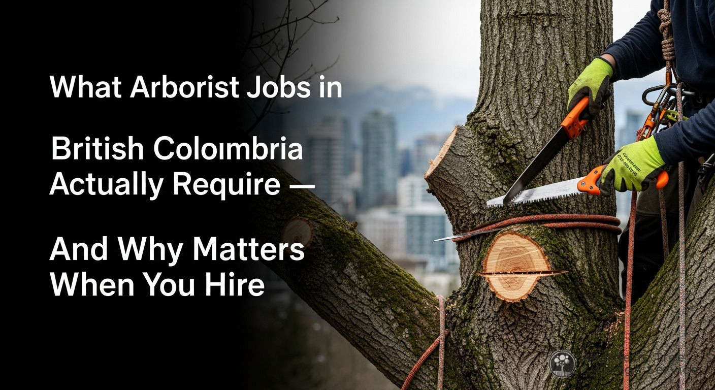 What Arborist Jobs in British Columbia Actually Require — And Why It Matters When You Hire — AestheticTree