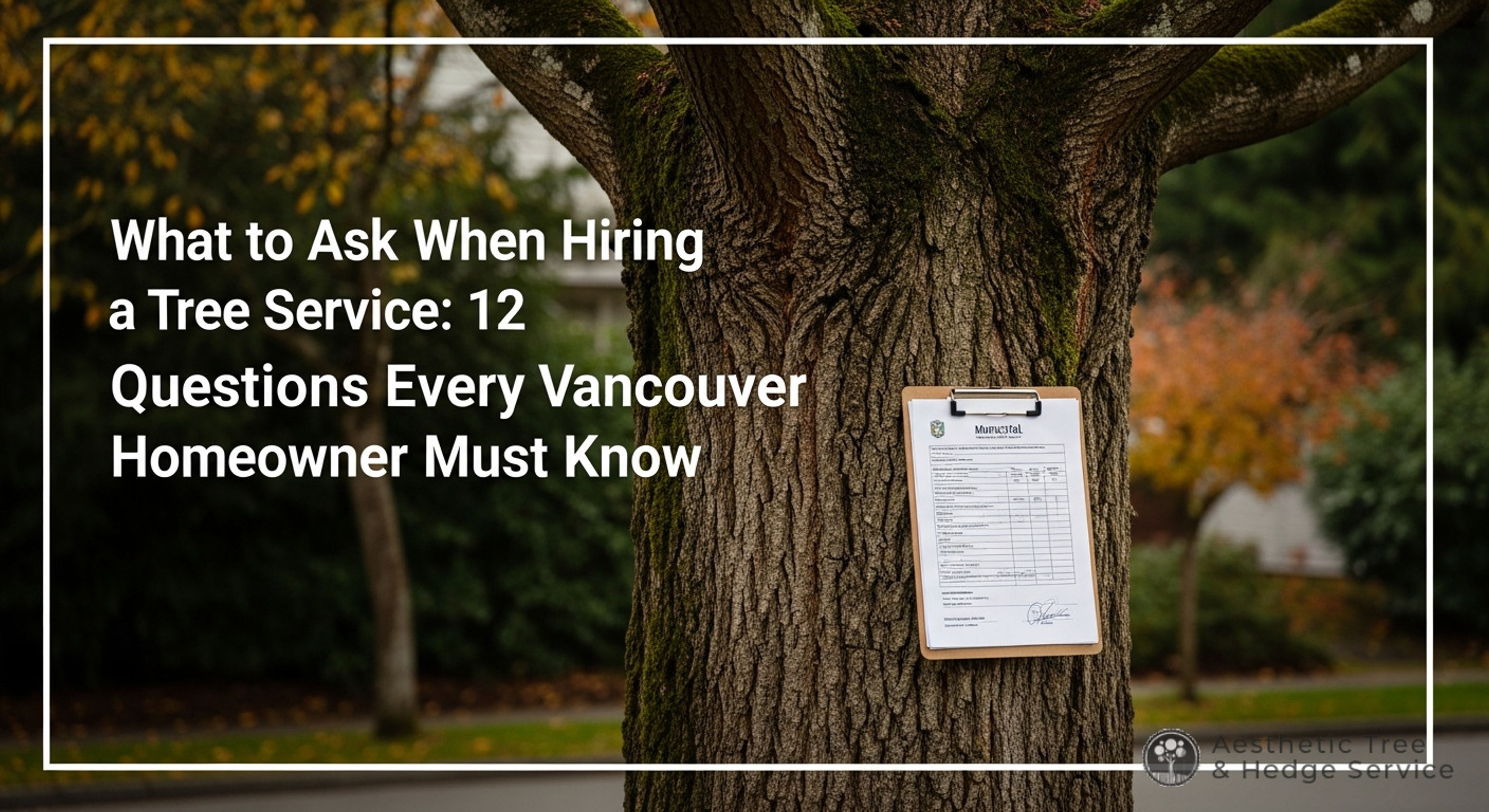 What to Ask When Hiring a Tree Service: 12 Questions Every Vancouver Homeowner Must Know — AestheticTree