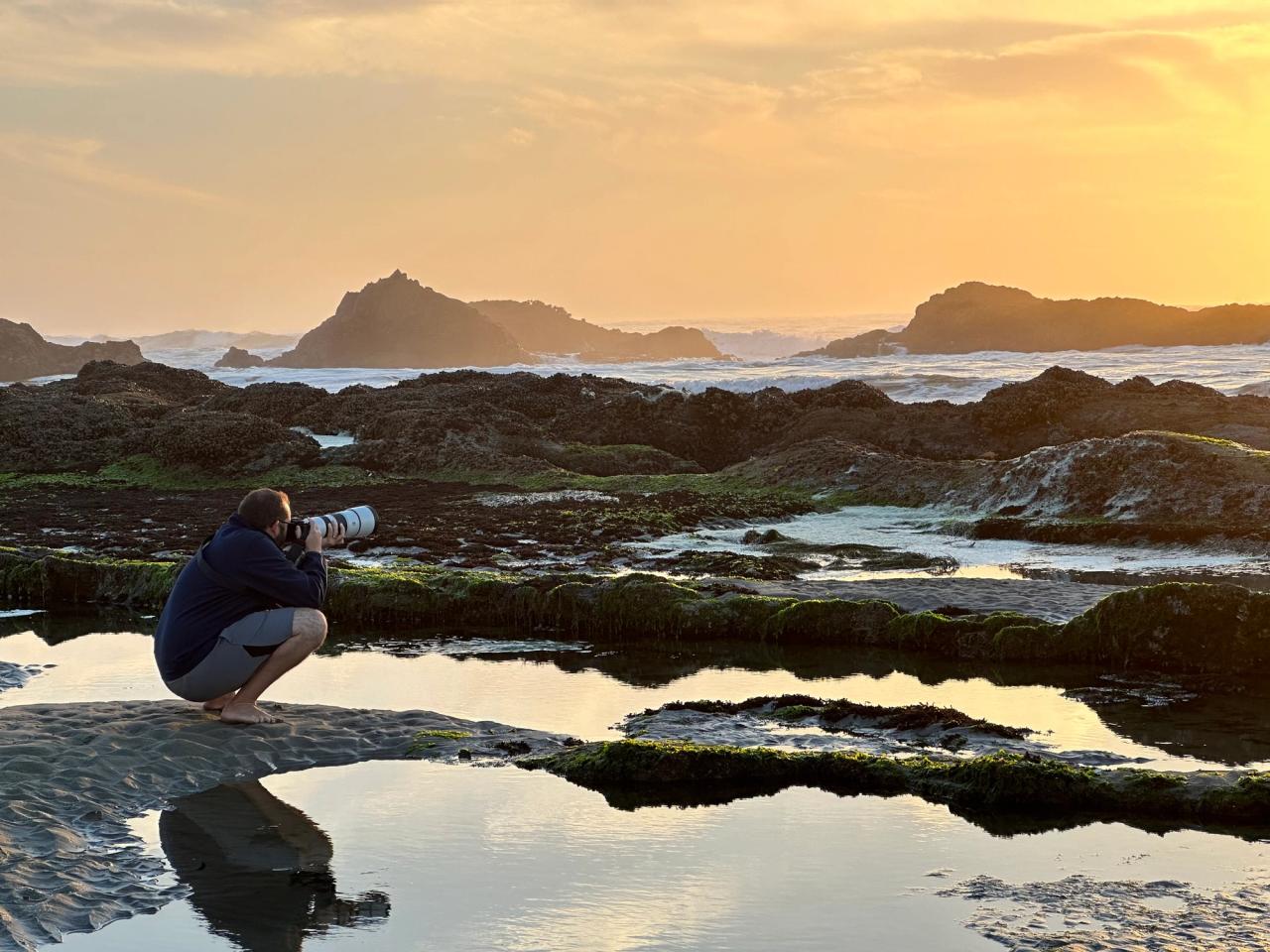Seal Rock Oregon at sunset