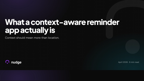 What a context-aware reminder app actually is