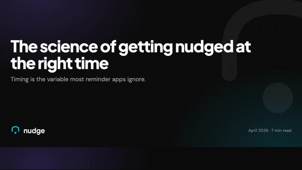 The science of getting nudged at the right time