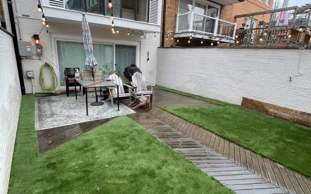 Turf Yard with Walkway