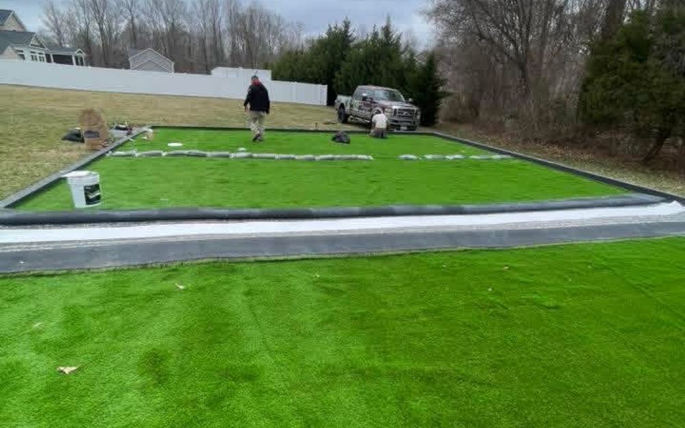 Large Backyard Turf Field