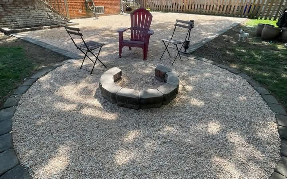 Gravel Fire Pit Patio