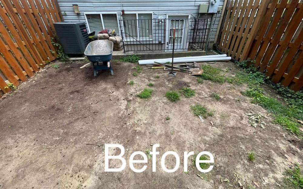 Turf and Paver Patio Installation