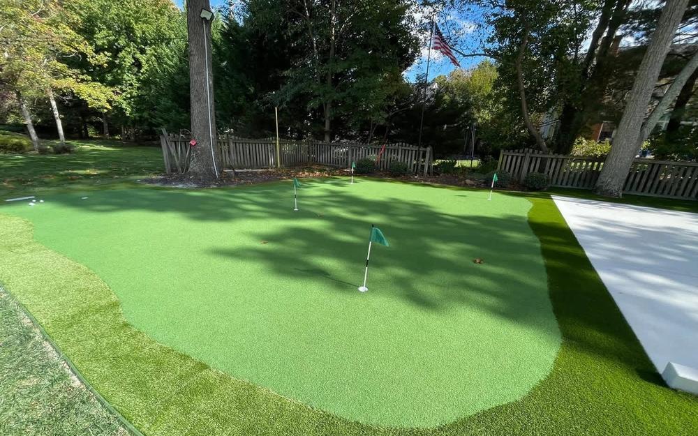 Backyard Putting Green and Basketball Court Turf