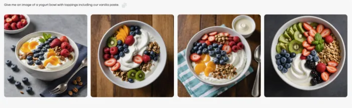 Client-provided reference image of a yogurt bowl