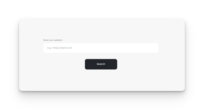Input field for entering your brand's website URL to automatically extract style data.
