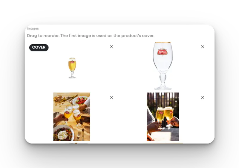 Drag to reorder your images inside of ProductDNA