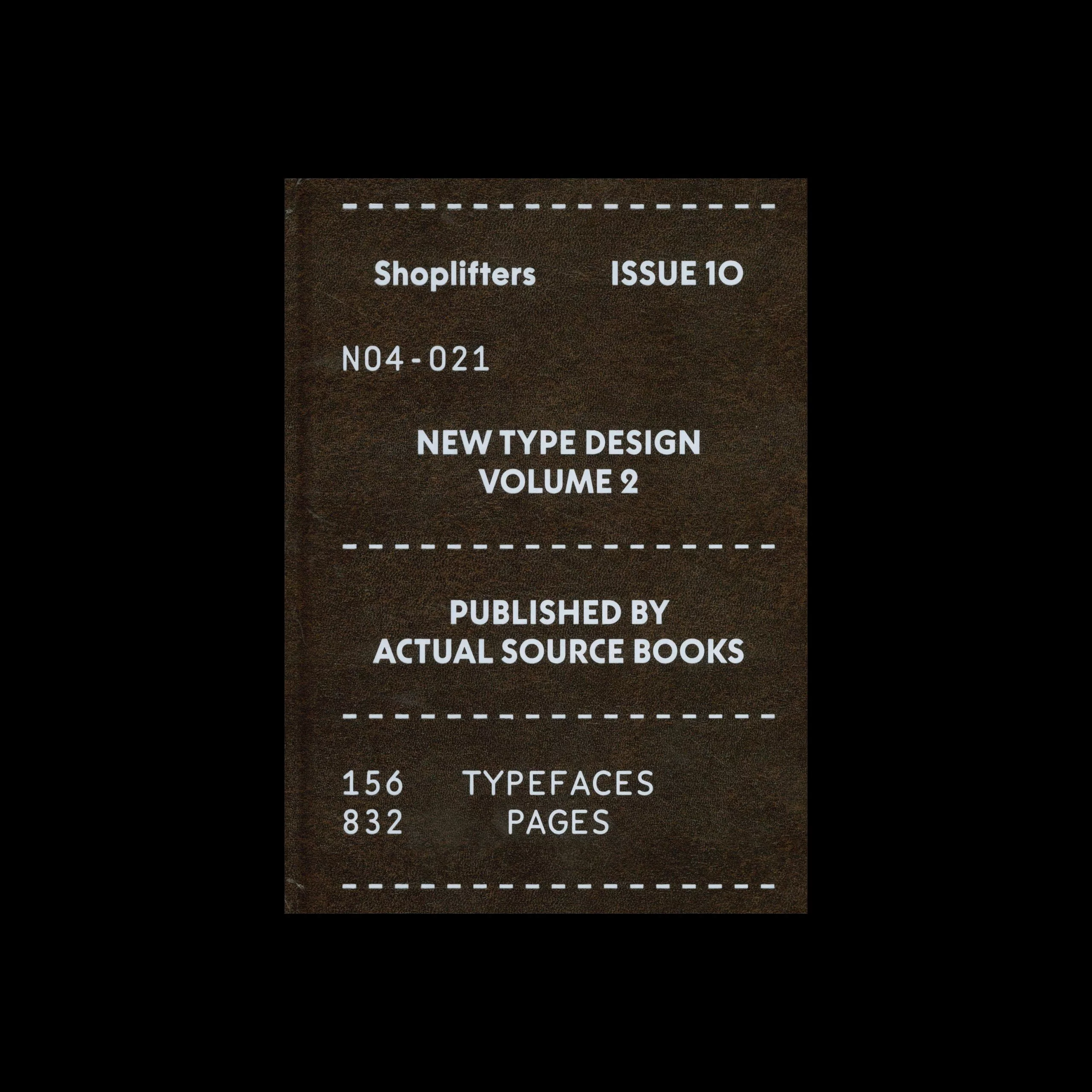 Shoplifters Issue 10: New Type Design Vol. 2