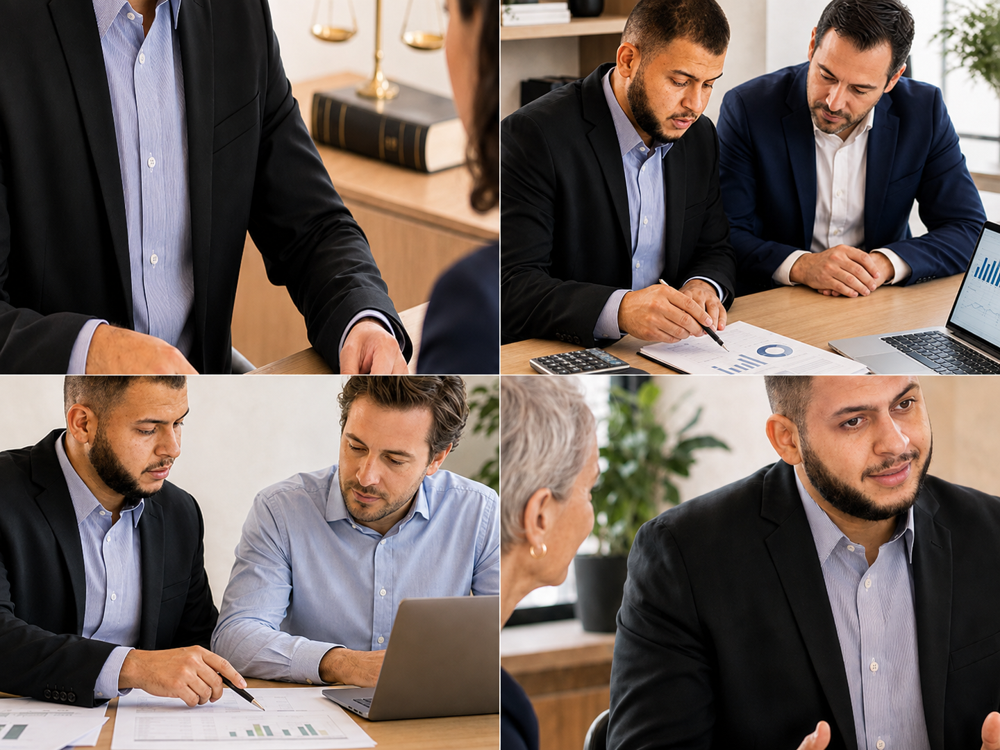Quatre scènes représentant les associations accompagnées par Shika Consulting.