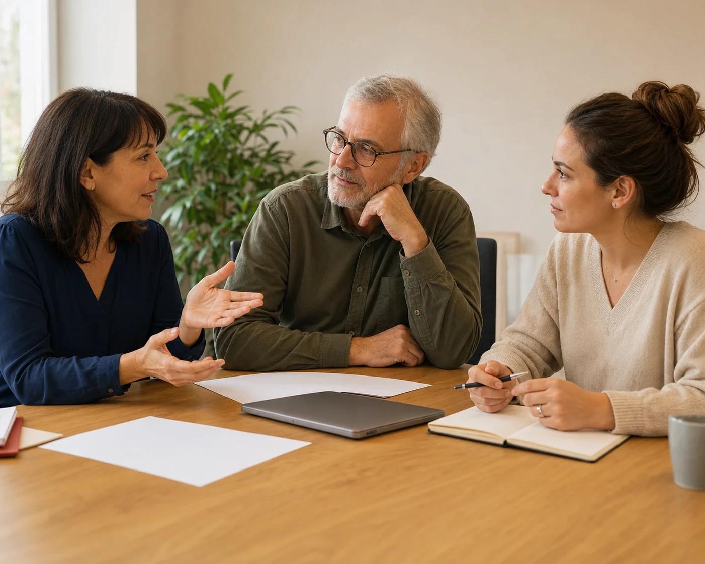 Trois responsables associatifs échangent sur l’évolution de leur organisation.