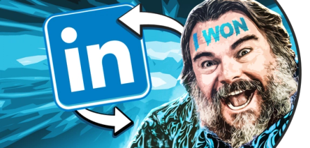 Illustration of What Jack Black can teach us about winning LinkedIn