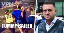 TOMMY ROBINSON BAILED AFTER ST PANCRAS GBH ARREST