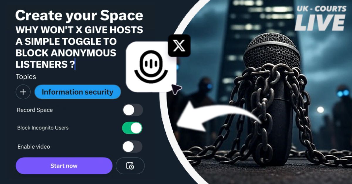 🔴 X SILENCES SPEAKER'S, PROFlIT0S FROM ANONYMITY!