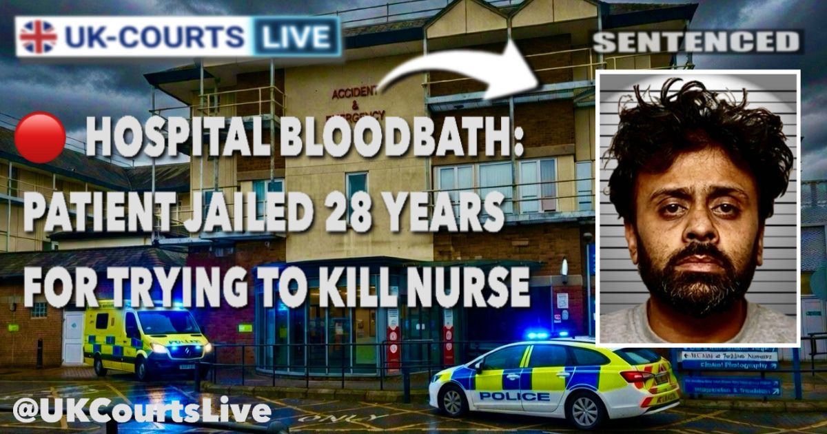 🔴 HOSPITAL BLOODBATH: PATIENT JAILED 28 YEARS FOR TRYING TO KILL NURSE