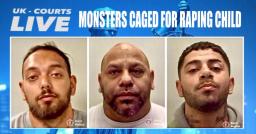 Three Men Sentenced to Over 50 Years for Rape of 12-Year-Old Girl in Kent