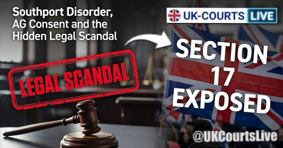 🔴 Southport Disorder, AG Consent and the Hidden Legal Scandal