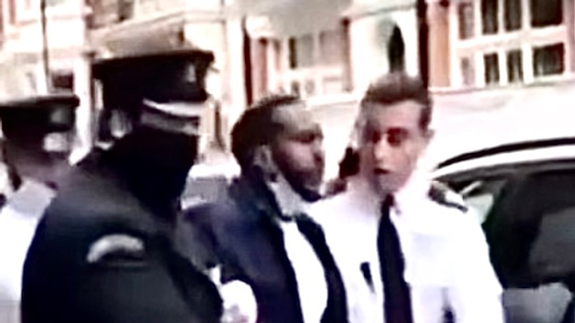 A Thief tried to steal a customers watch outside Harrods London: