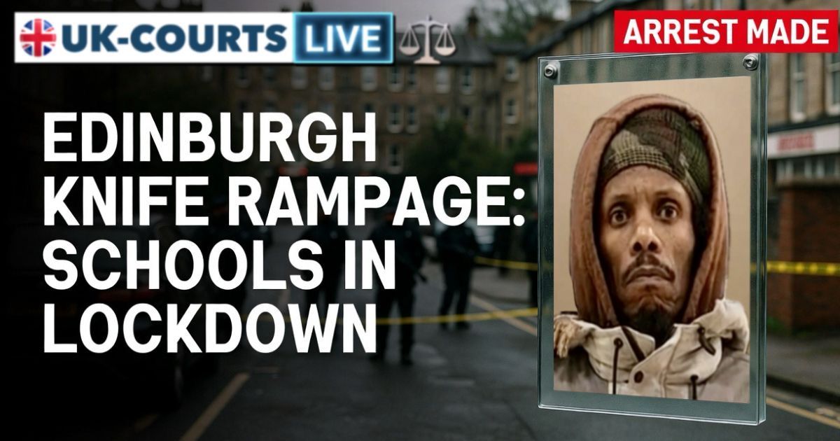 🔴 EDINBURGH KNIFE RAMPAGE: ARREST MADE AFTER CALDER STABBING