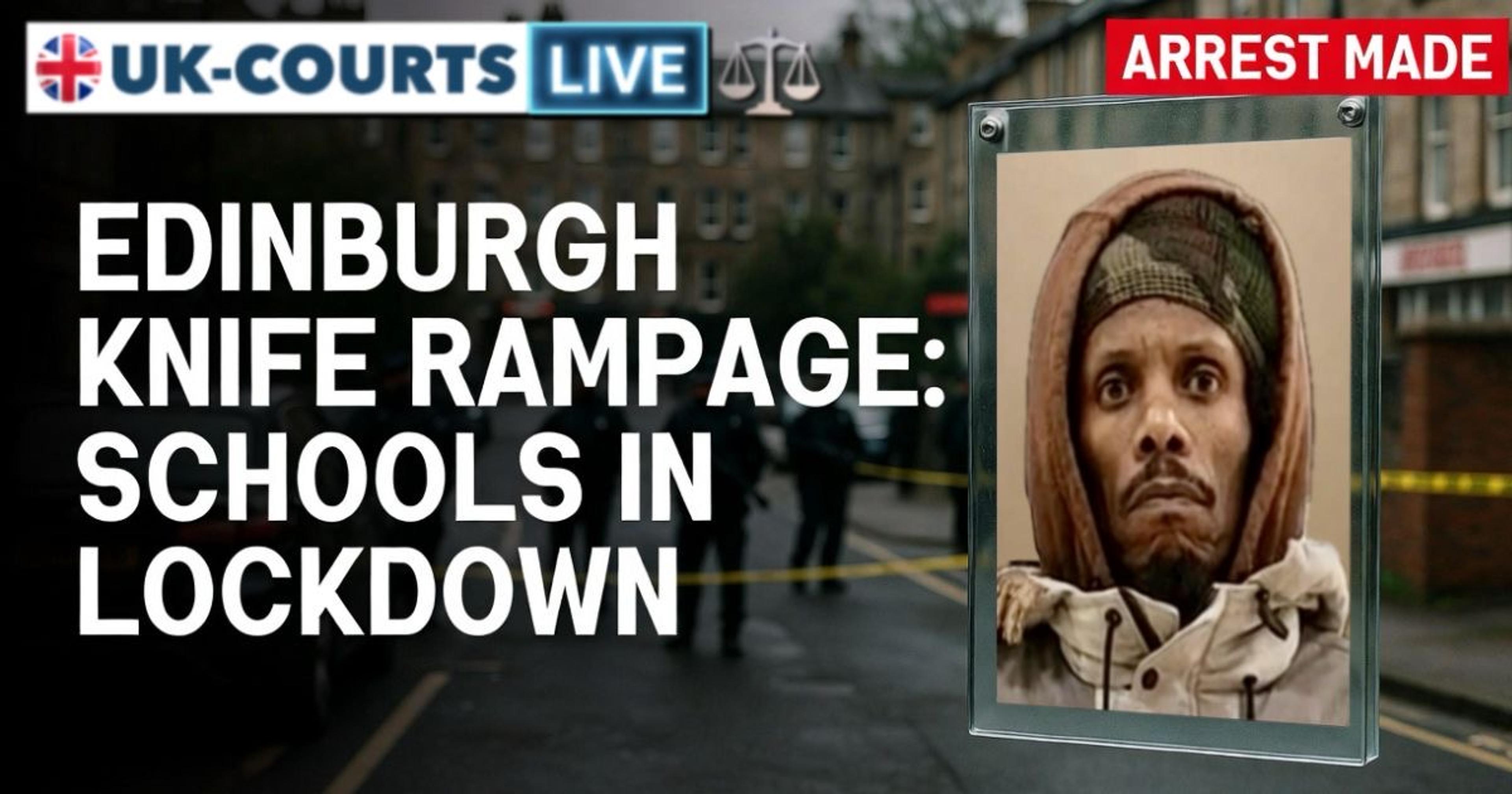 🔴 EDINBURGH KNIFE RAMPAGE: ARREST MADE AFTER CALDER STABBING