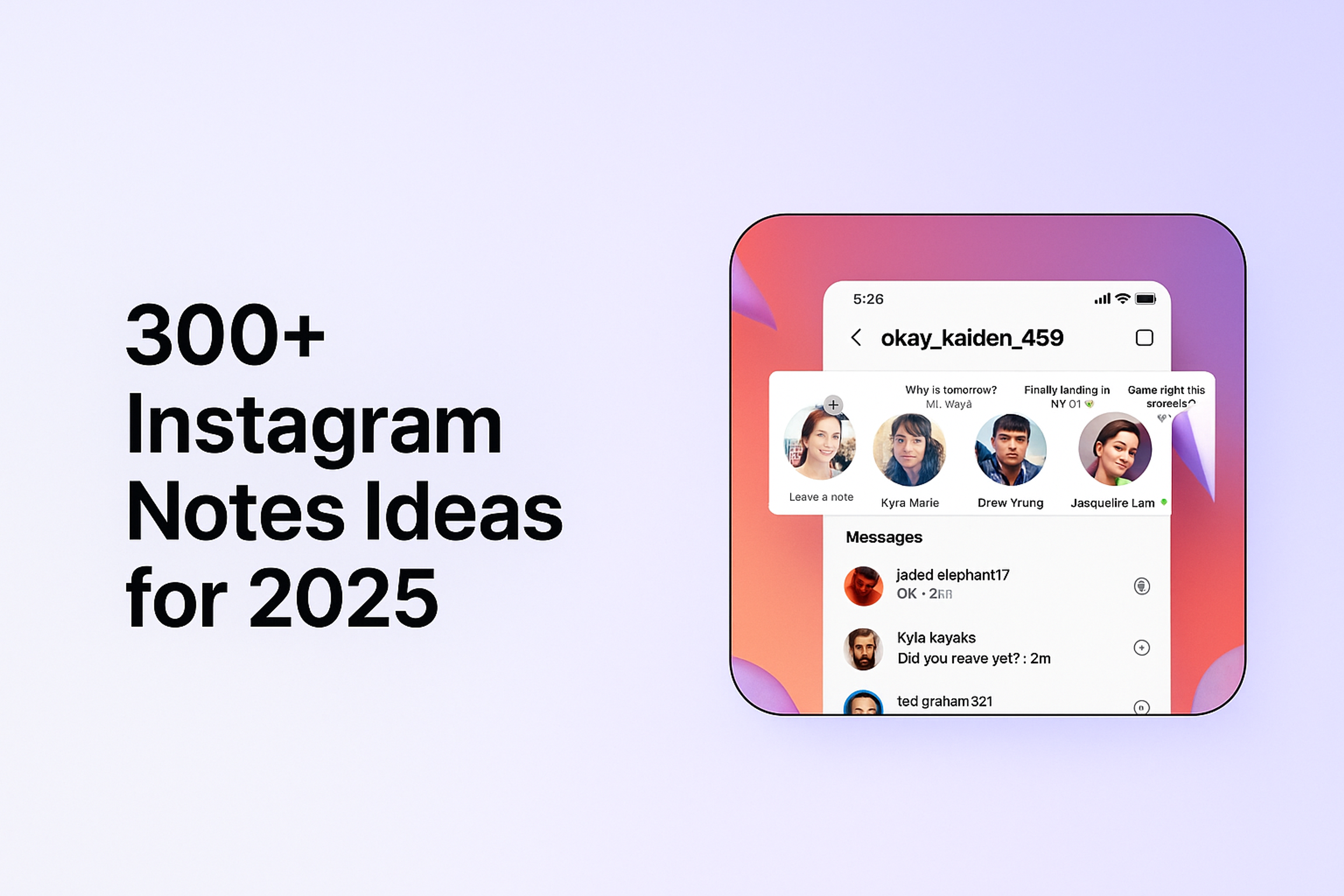 300+ Instagram Notes Ideas for 2025