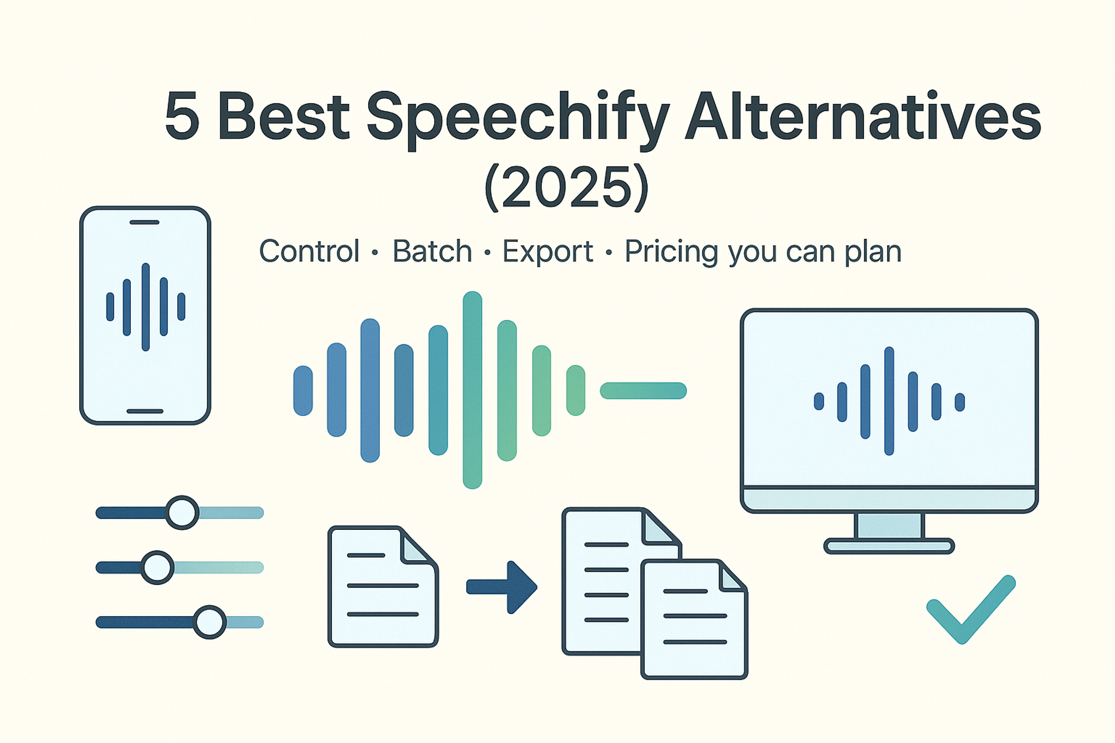 Best Speechify Alternative: 5 Tools That Actually Work Better