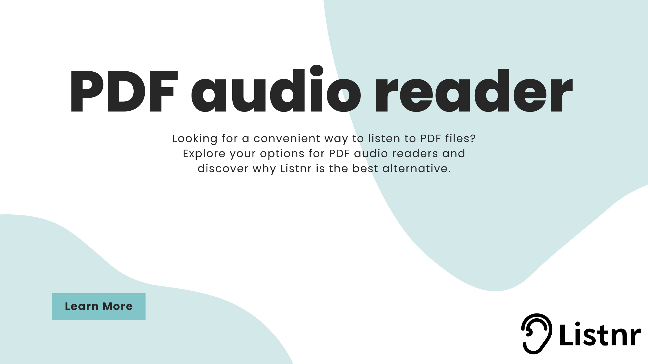 PDF audio reader | Listnr AI