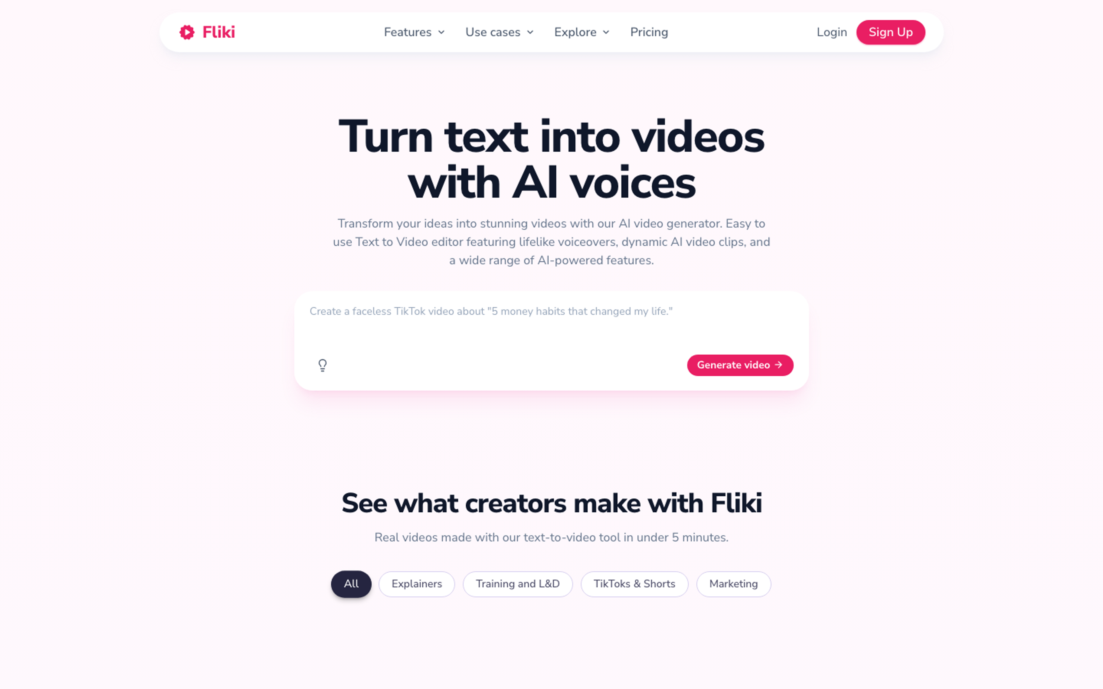 Fliki pricing page with Free, Standard, Premium, and Enterprise plans