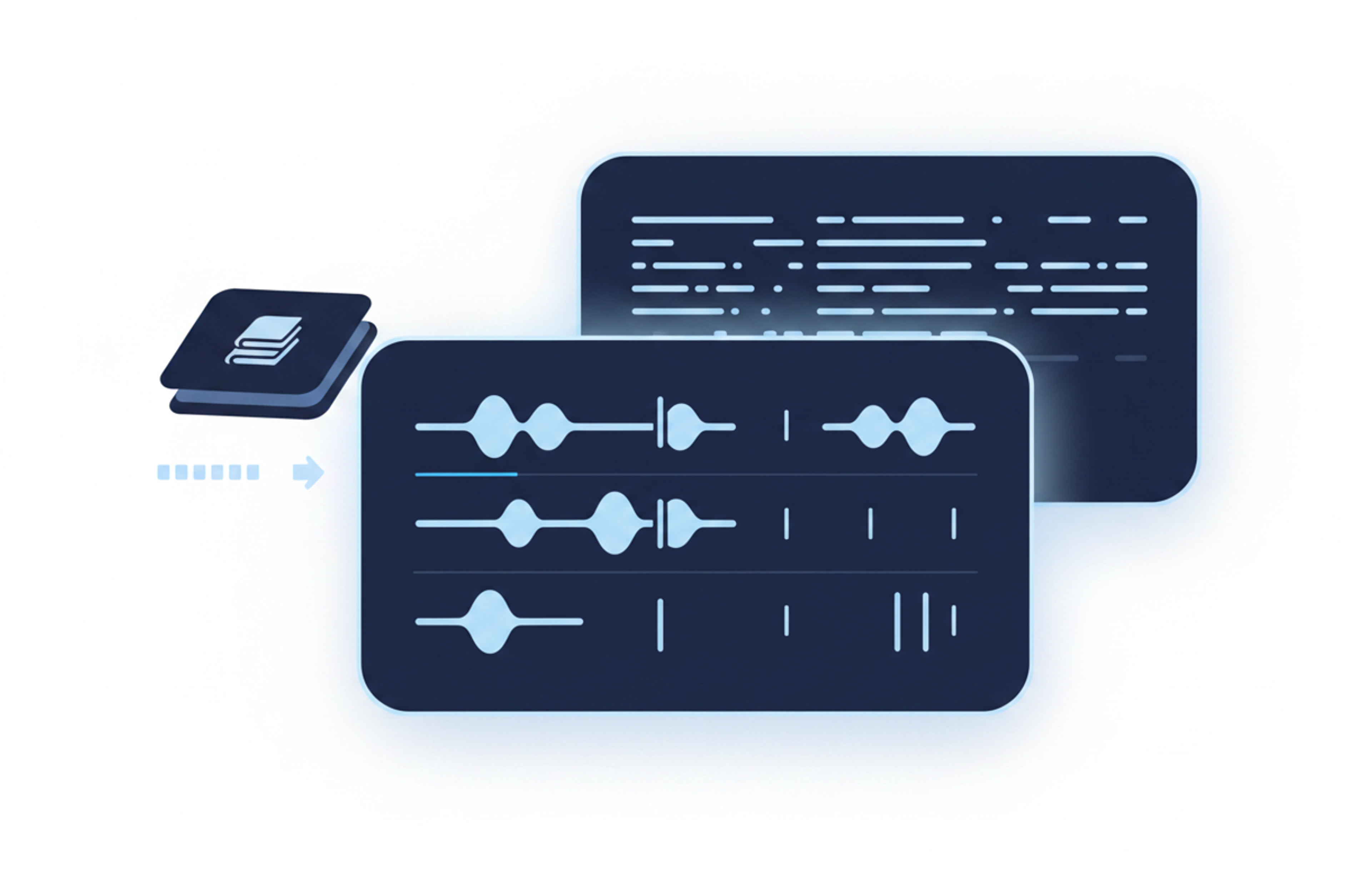 EPUB to audiobook workflow illustration