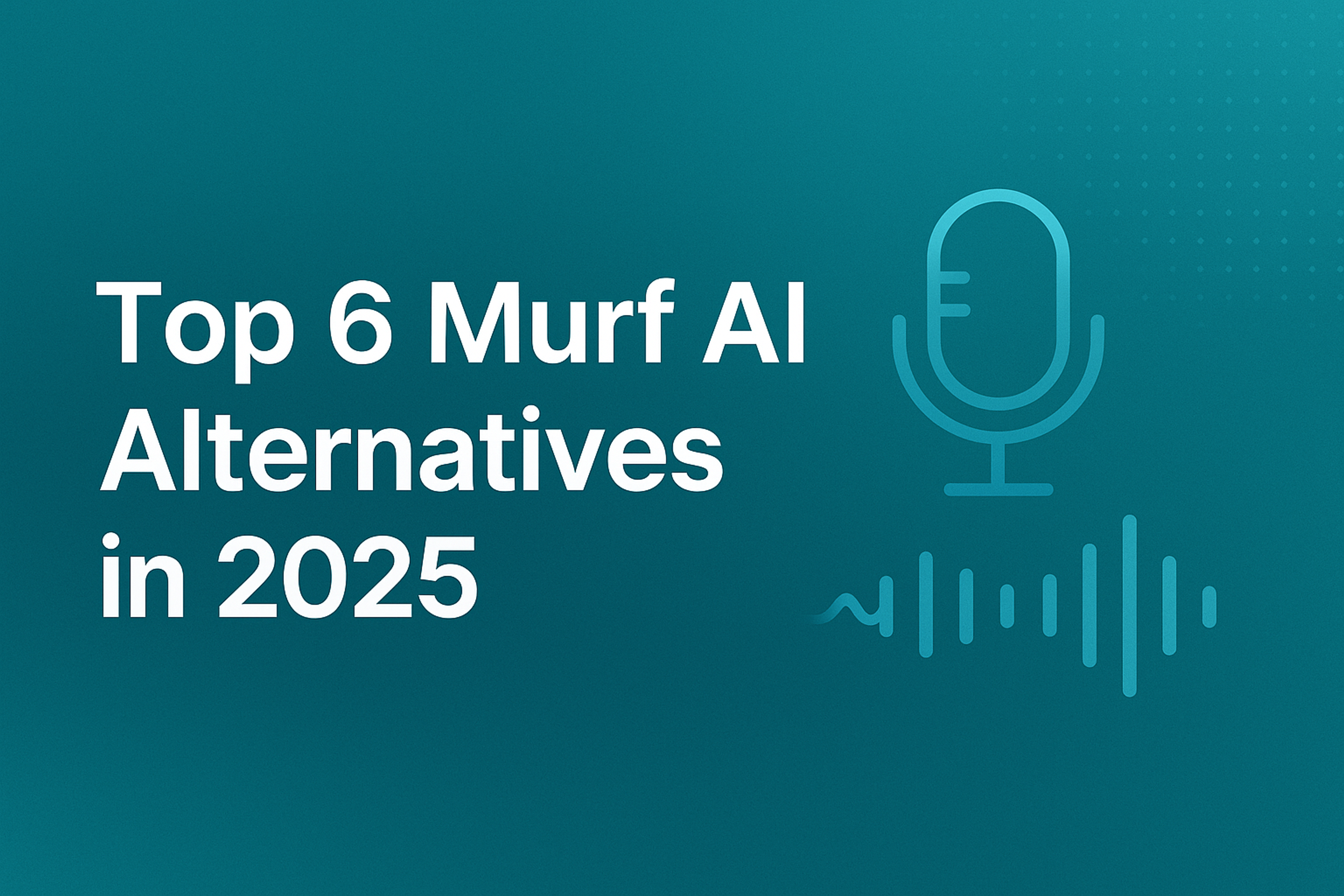 Top 6 Murf AI alternatives in 2025