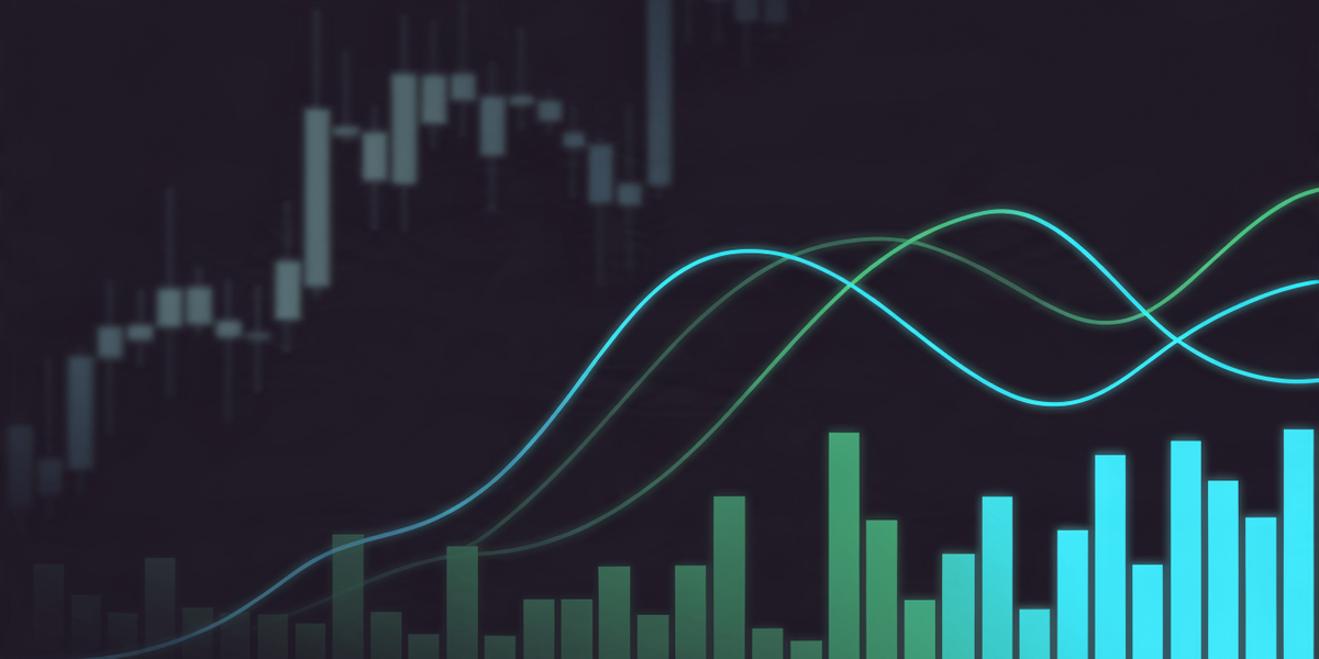 Illustration of the MACD indicator with crossover lines