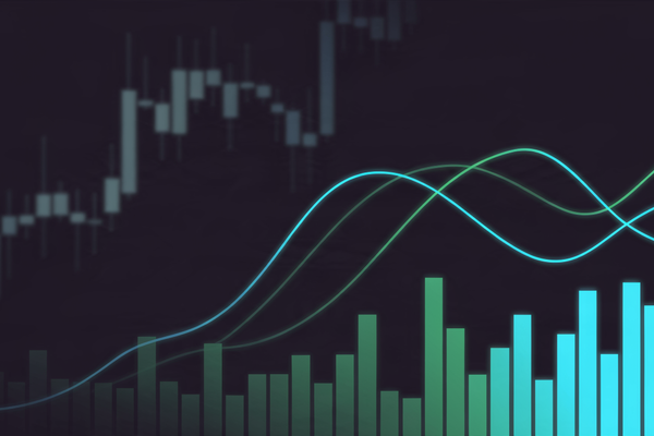 Illustration of the MACD indicator with crossover lines