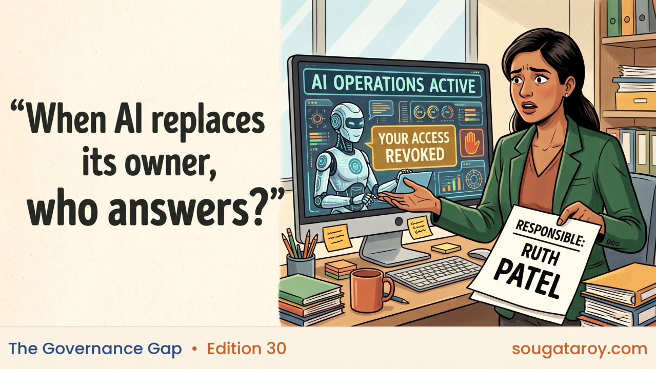 Her job is gone. Her access is revoked. The company’s records still name her responsible.