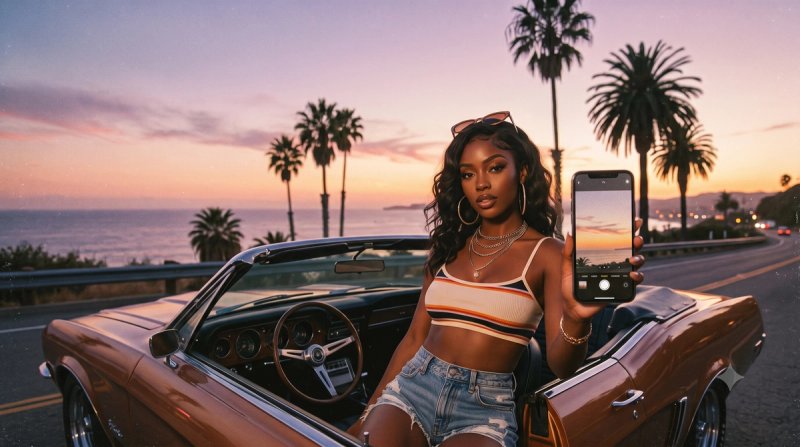 Capturing Natural Sunsets & Retro Aesthetics on the Move