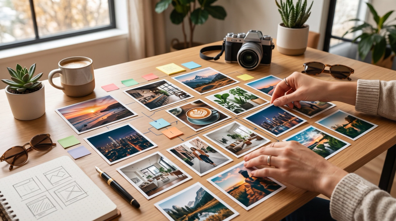 How to Plan an Aesthetic Social Grid with High-Res Photos
