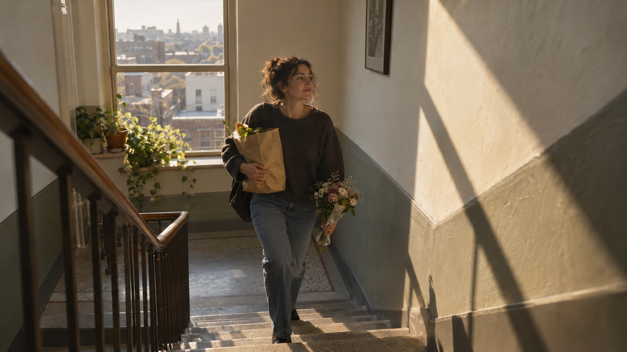 A convincing film effect supports the light and moment already in the photo.