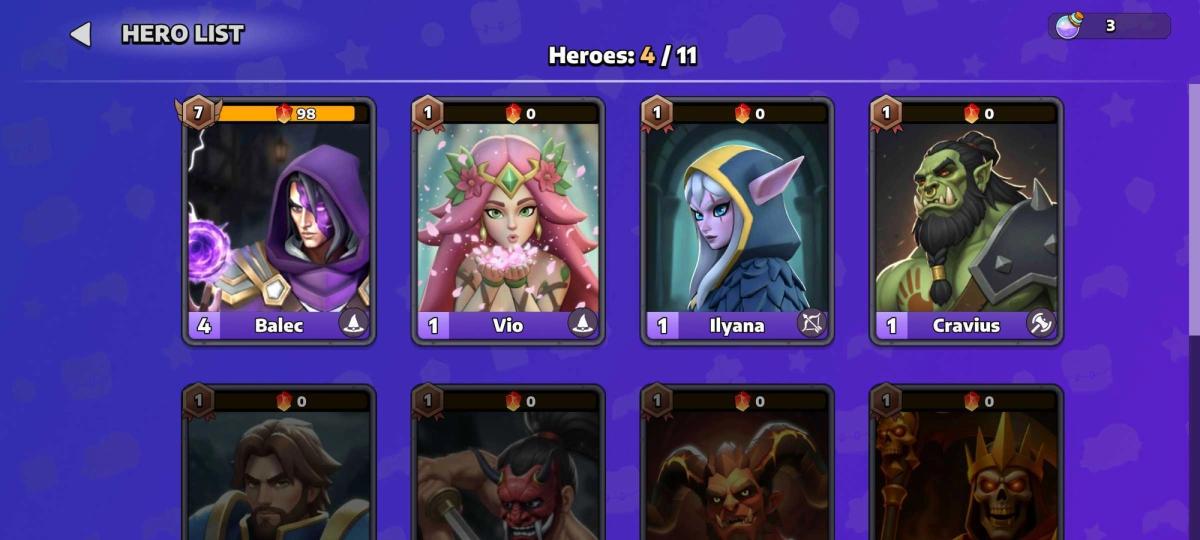 Blitz of Battle - Hero Lists