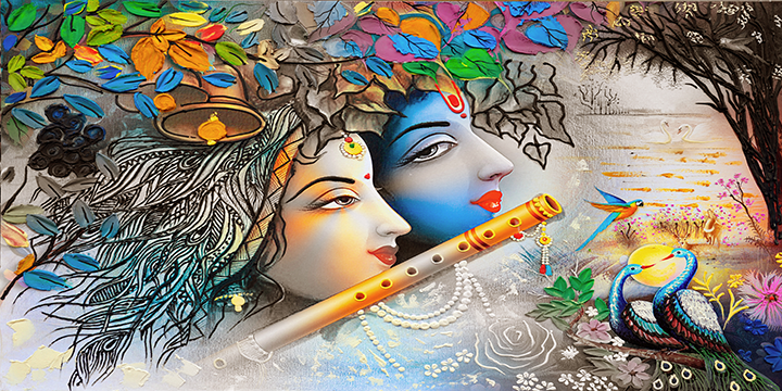 Picture of CW0007 Radha Krishna HD Wallpaper 5D, 6D Wallpaper  exclusive  