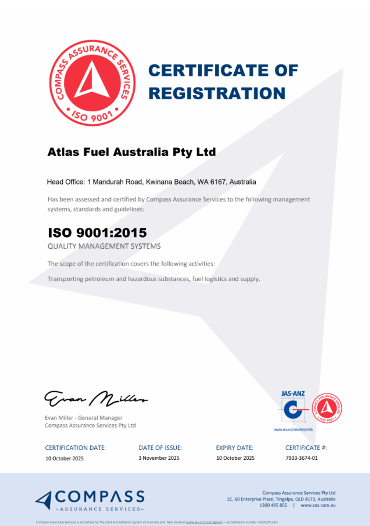 ISO 45001 — Occupational Health & Safety