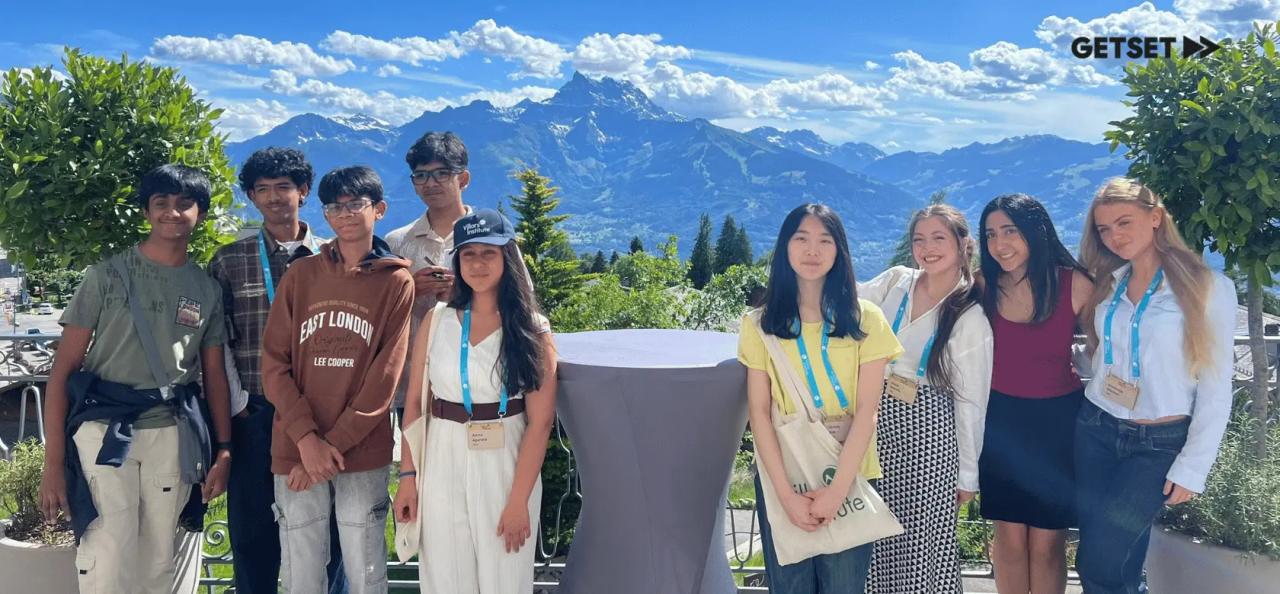 Group of students in Switzerland