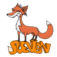 PIxel art logo of a fox